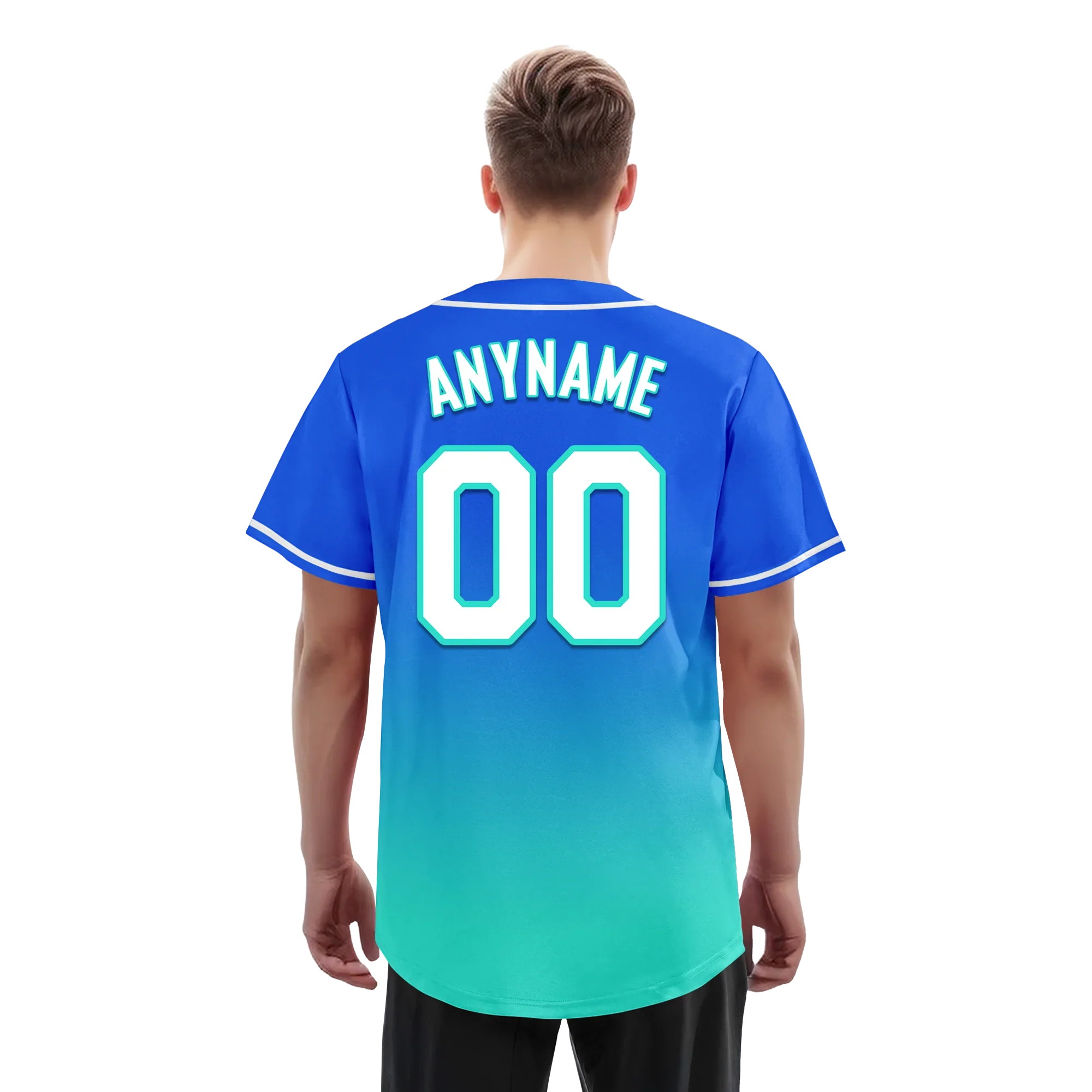 Custom Blue Cyan Fade Fashion Personalized Authentic Baseball Jersey BSBJ01-D0a70d8 - Coolcustomize
