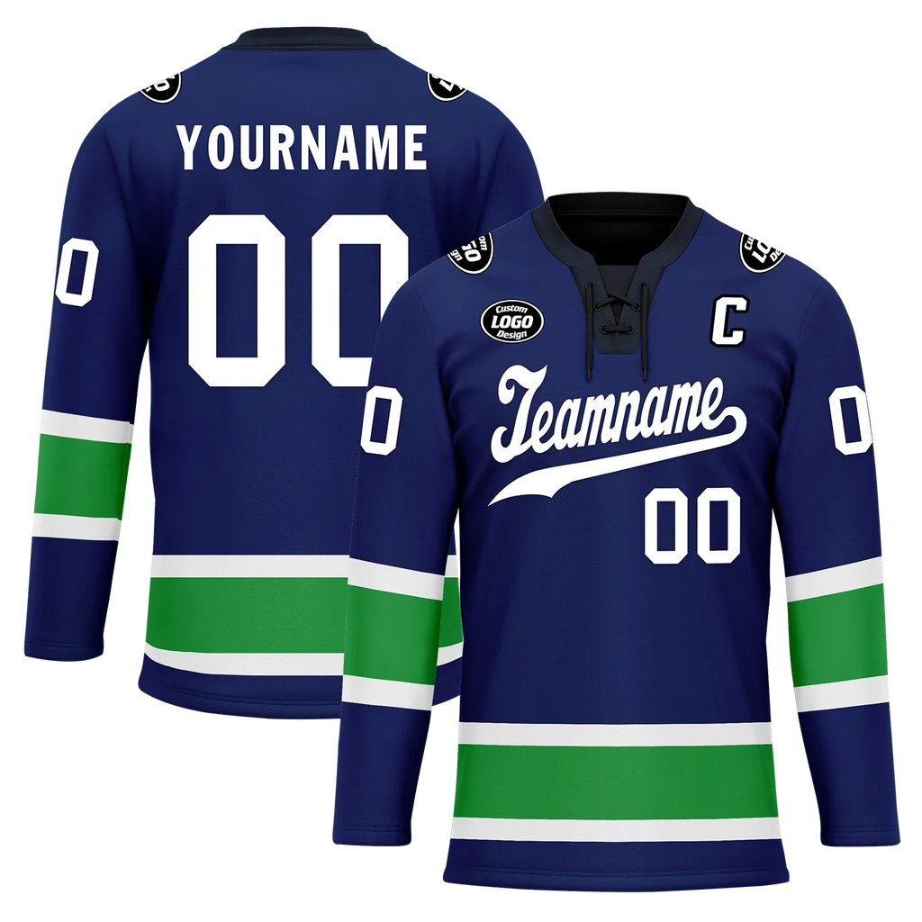Custom Blue Green Personalized Hockey Jersey HCKJ01-D0a70dc - Coolcustomize