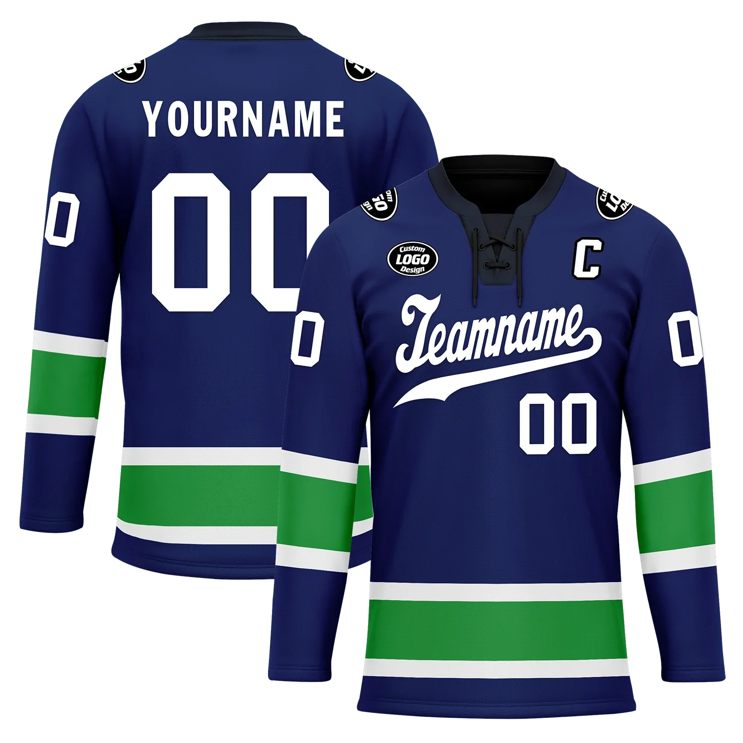 Custom Blue Green Personalized Hockey Jersey HCKJ01-D0a70dc - Coolcustomize