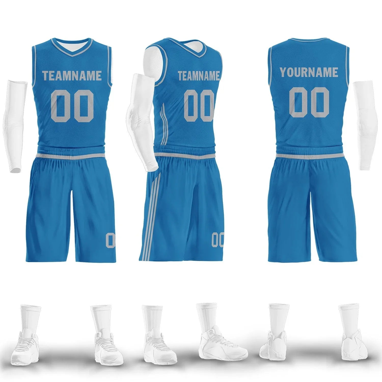 Custom Blue Classic Style Sports Uniform Basketball Jersey BBJ01-D020105-11 - Coolcustomize
