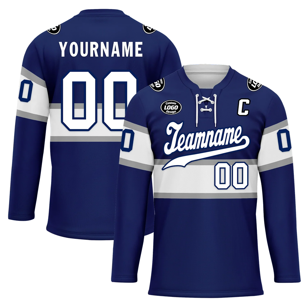 Custom Blue White Personalized Hockey Jersey HCKJ01-D0a70bd - Coolcustomize