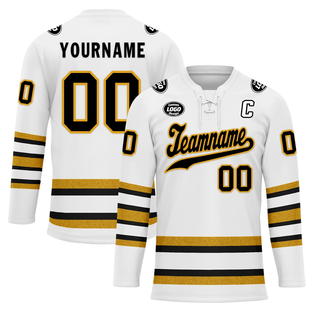 Custom White Yellow Personalized Hockey Jersey HCKJ01-D0a70ef - Coolcustomize