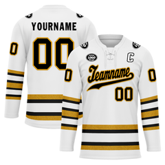 Custom White Yellow Personalized Hockey Jersey HCKJ01-D0a70ef