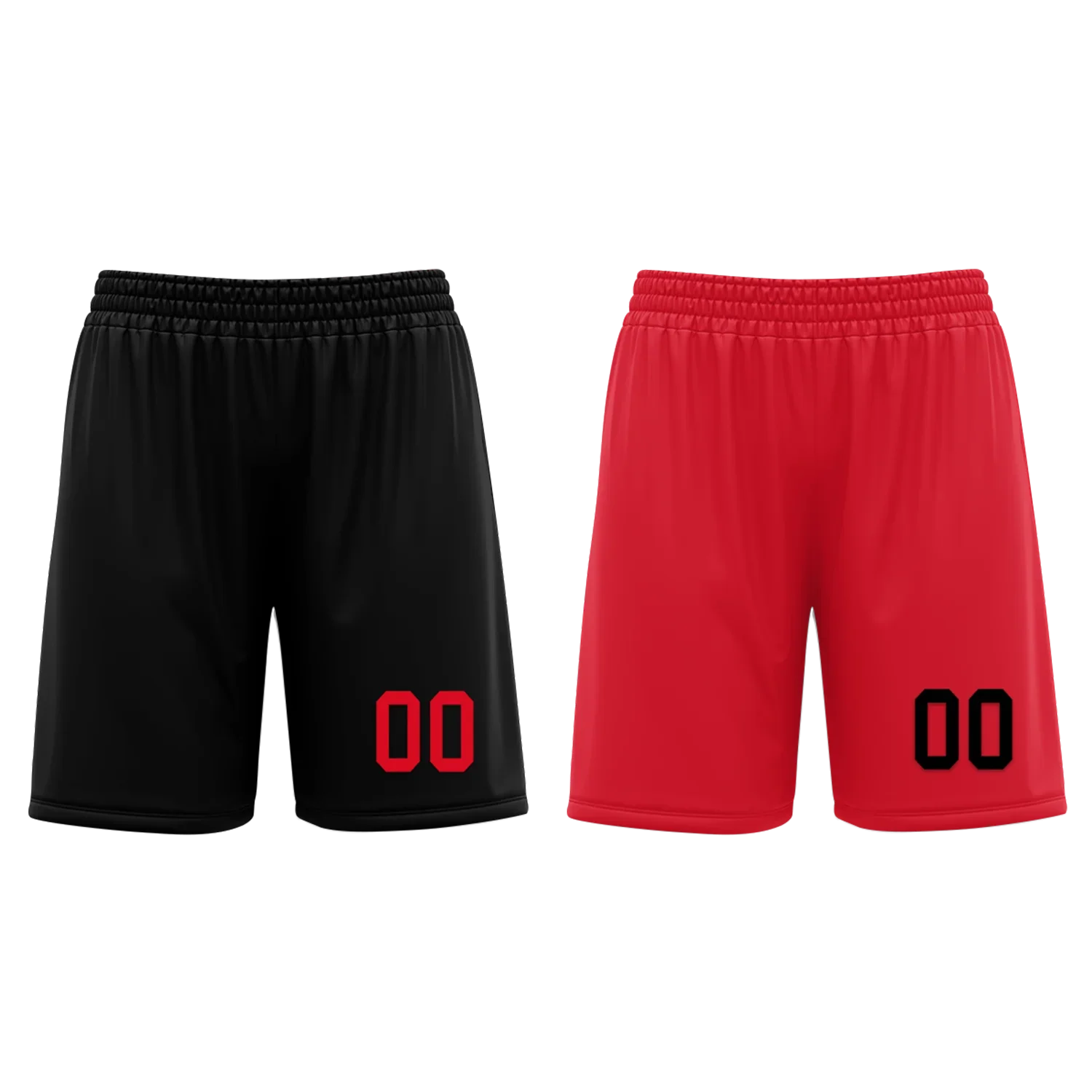 Custom Black Red Classic Style Reversible Basketball Uniform Personalized COOLMAX BBJR-D017018 - Coolcustomize