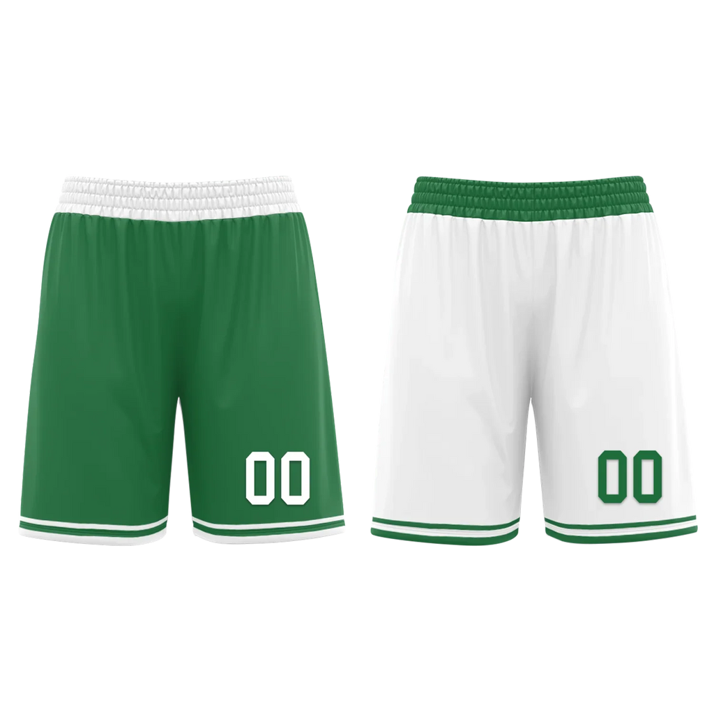 Custom Green White Classic Style Reversible Basketball Uniform Personalized Ordinary BBJR-D017001 - Coolcustomize