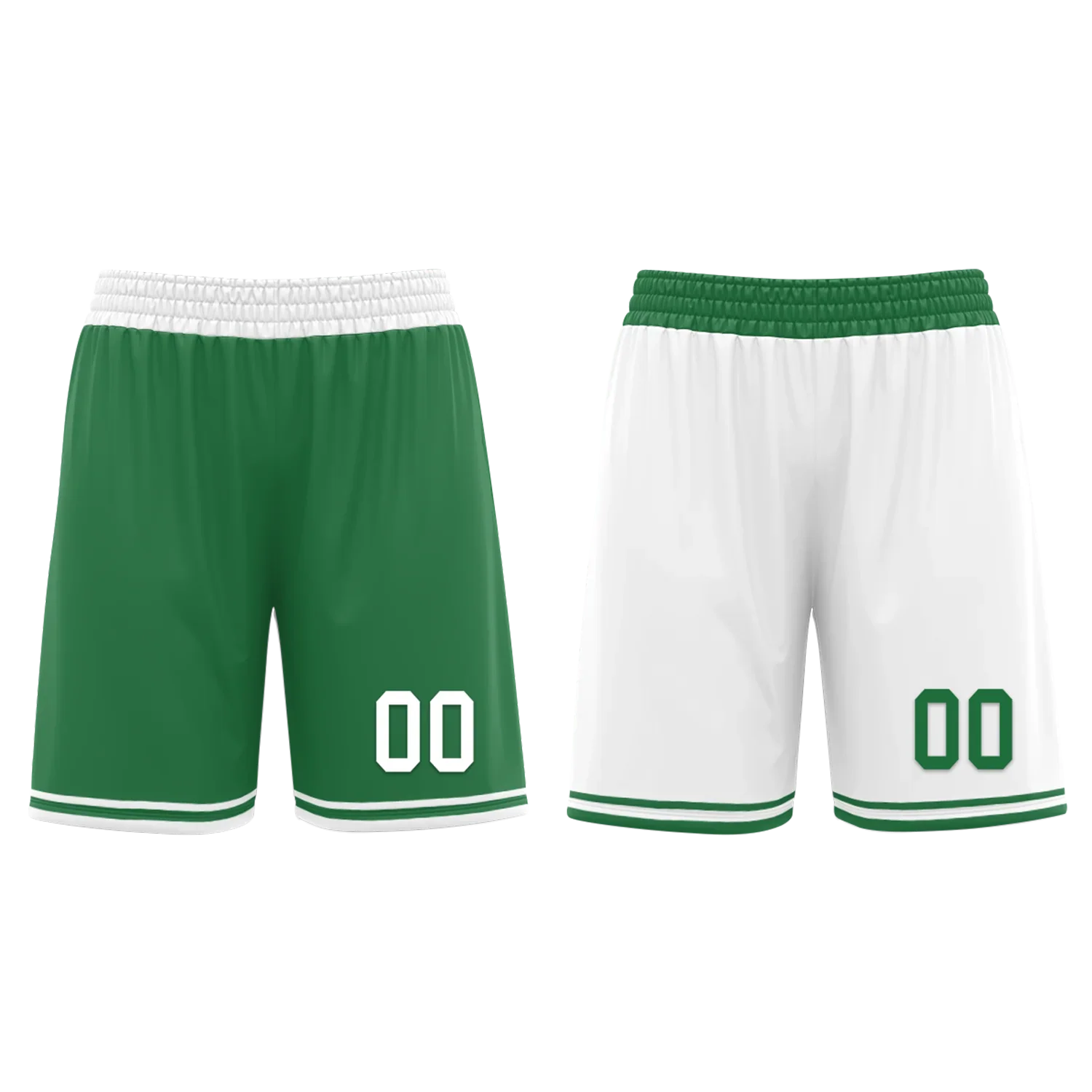 Custom Green White Classic Style Reversible Basketball Uniform Personalized Ordinary BBJR-D017001 - Coolcustomize