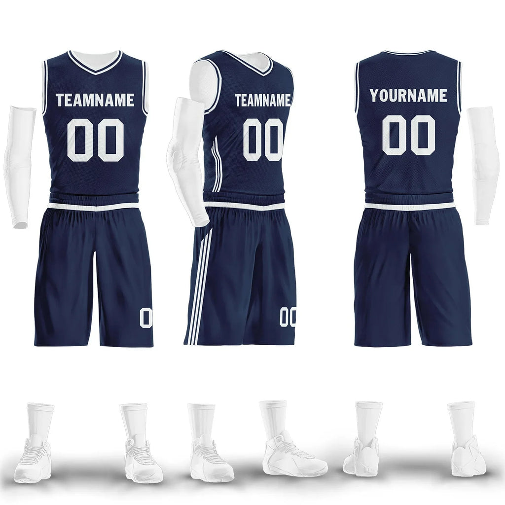 Custom Blue Classic Style Sports Uniform Basketball Jersey BBJ01-D020105-9 - Coolcustomize