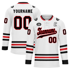 Custom White Personalized Hockey Jersey HCKJ01-D0a70be