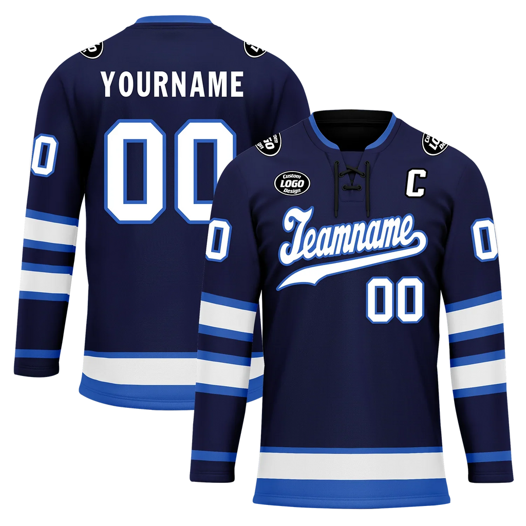 Custom Blue Personalized Hockey Jersey HCKJ01-D0a70d9 - Coolcustomize