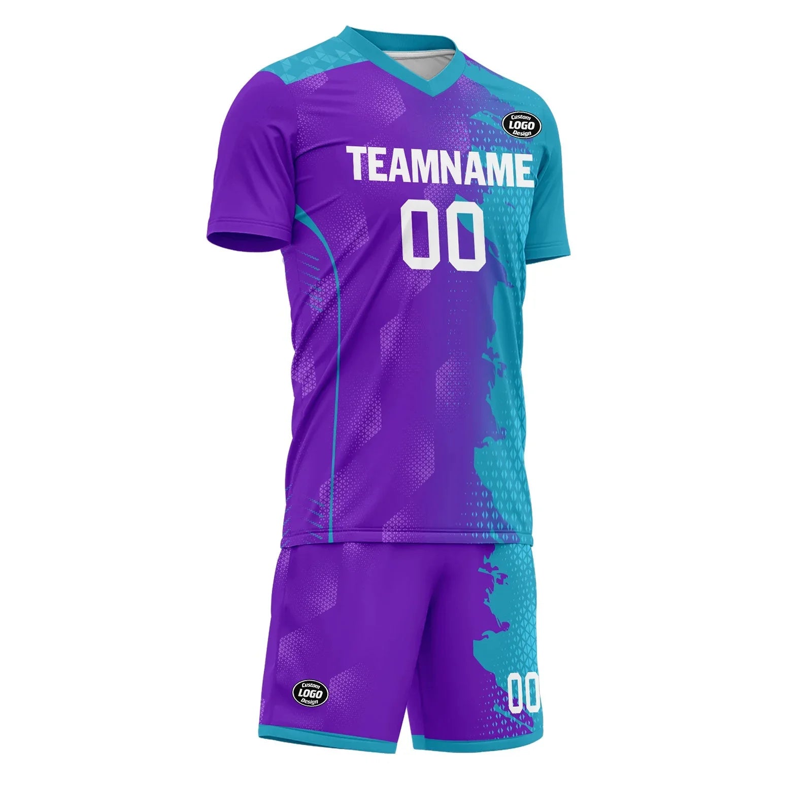 Custom Blue Purple Soccer Sets Jersey Personalized SCJ101-D020210-8 - Coolcustomize