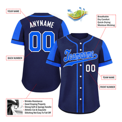 Custom Blue Raglan Sleeves Personalized Authentic Baseball Jersey BSBJ01-D017183