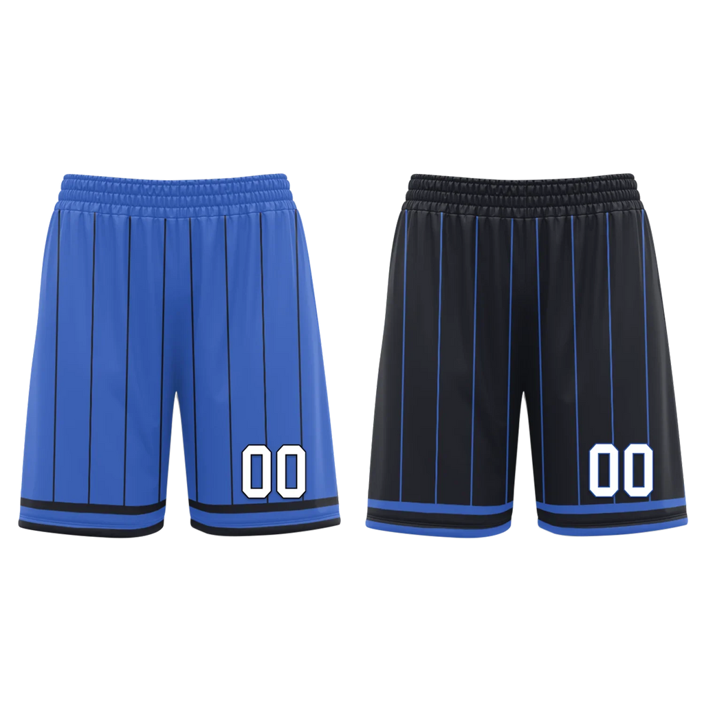 Custom Blue Black Classic Style Reversible Basketball Uniform Personalized COOLMAX BBJR-D017055 - Coolcustomize