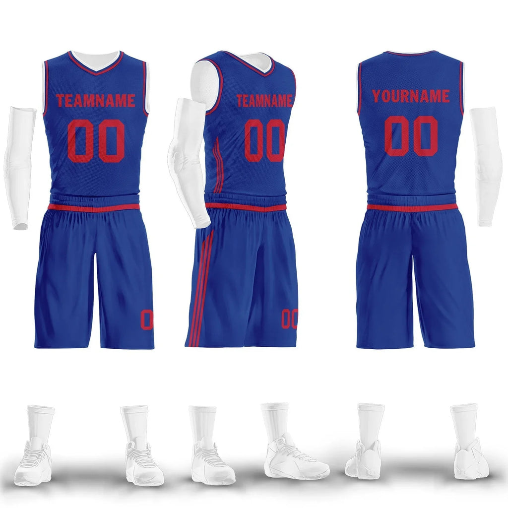 Custom Blue Classic Style Sports Uniform Basketball Jersey BBJ01-D020105-5 - Coolcustomize