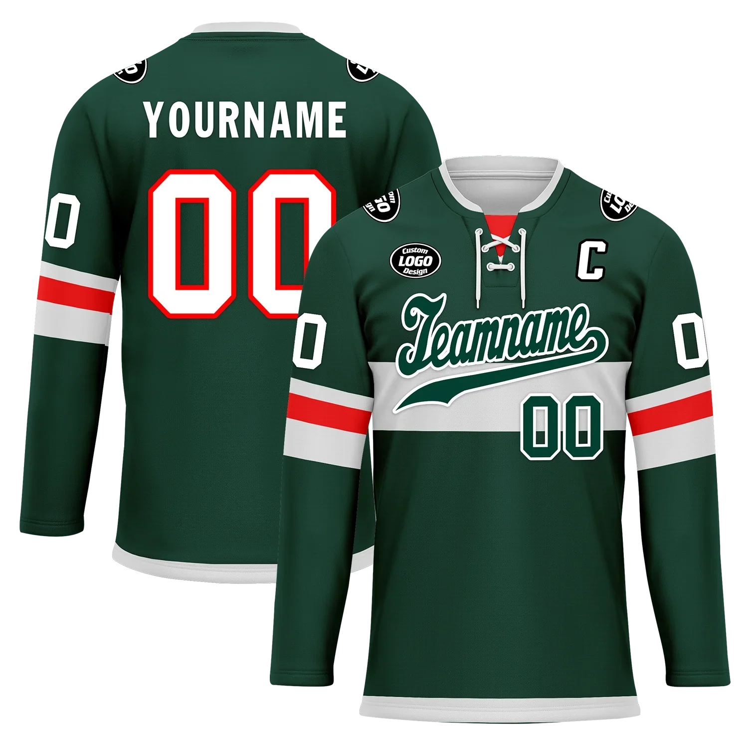 Custom Green Personalized Hockey Jersey HCKJ01-D0a70b9 - Coolcustomize