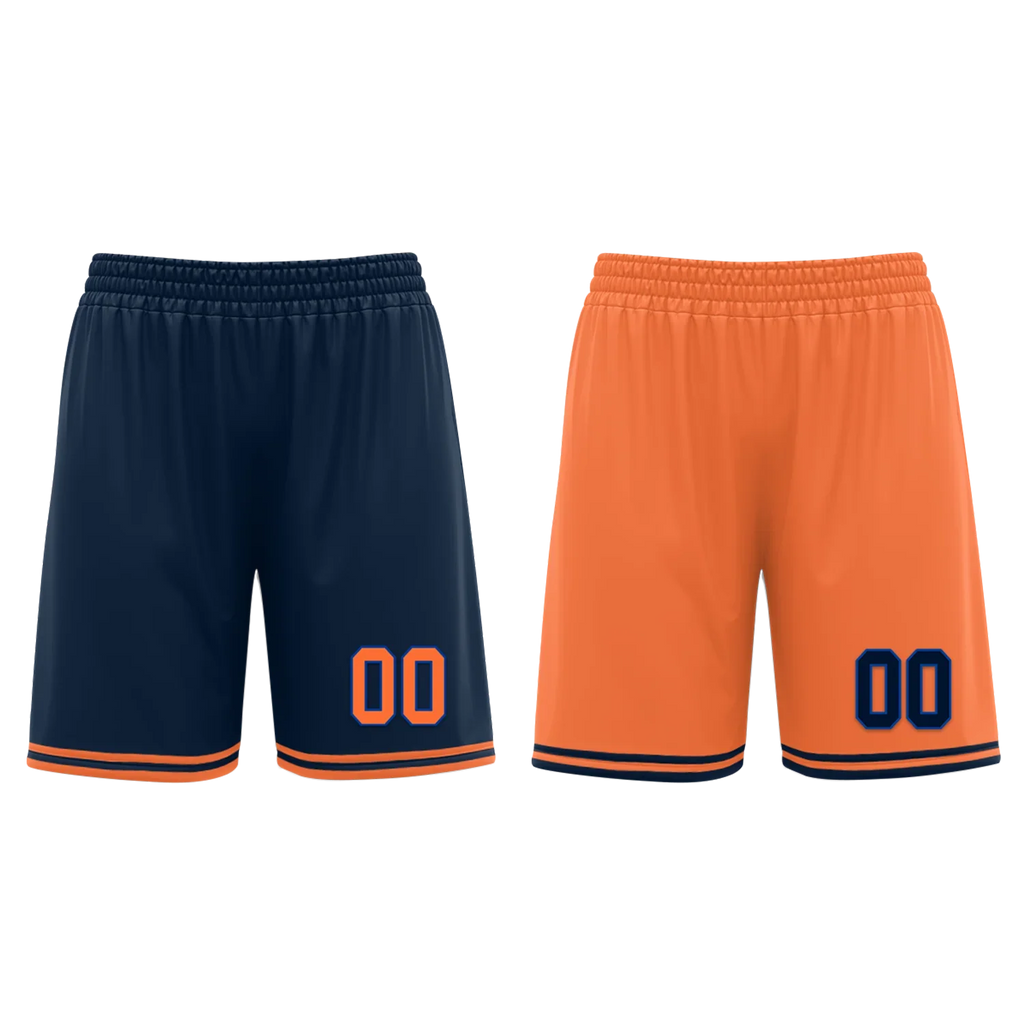 Custom Blue Orange Classic Style Reversible Basketball Uniform Personalized Ordinary BBJR-D017015 - Coolcustomize