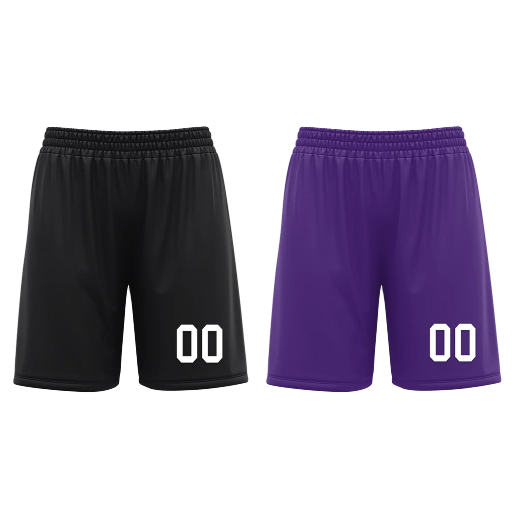 Custom Black Purple Classic Style Reversible Basketball Uniform Personalized COOLMAX BBJR-D017035 - Coolcustomize