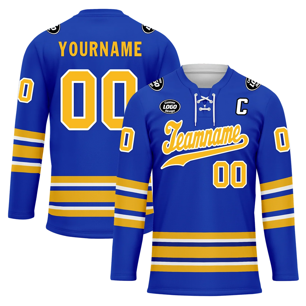 Custom Blue Yellow Personalized Hockey Jersey HCKJ01-D0a70aa - Coolcustomize