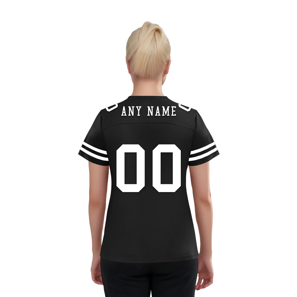 Custom Black Classic Style Personalized Authentic Football Jersey FBJ02-bd0a70bc - Coolcustomize