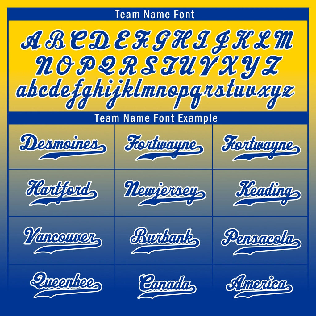 Custom Yellow Blue Fade Fashion Personalized Authentic Baseball Jersey UN002-bd0b007b-aa - Coolcustomize