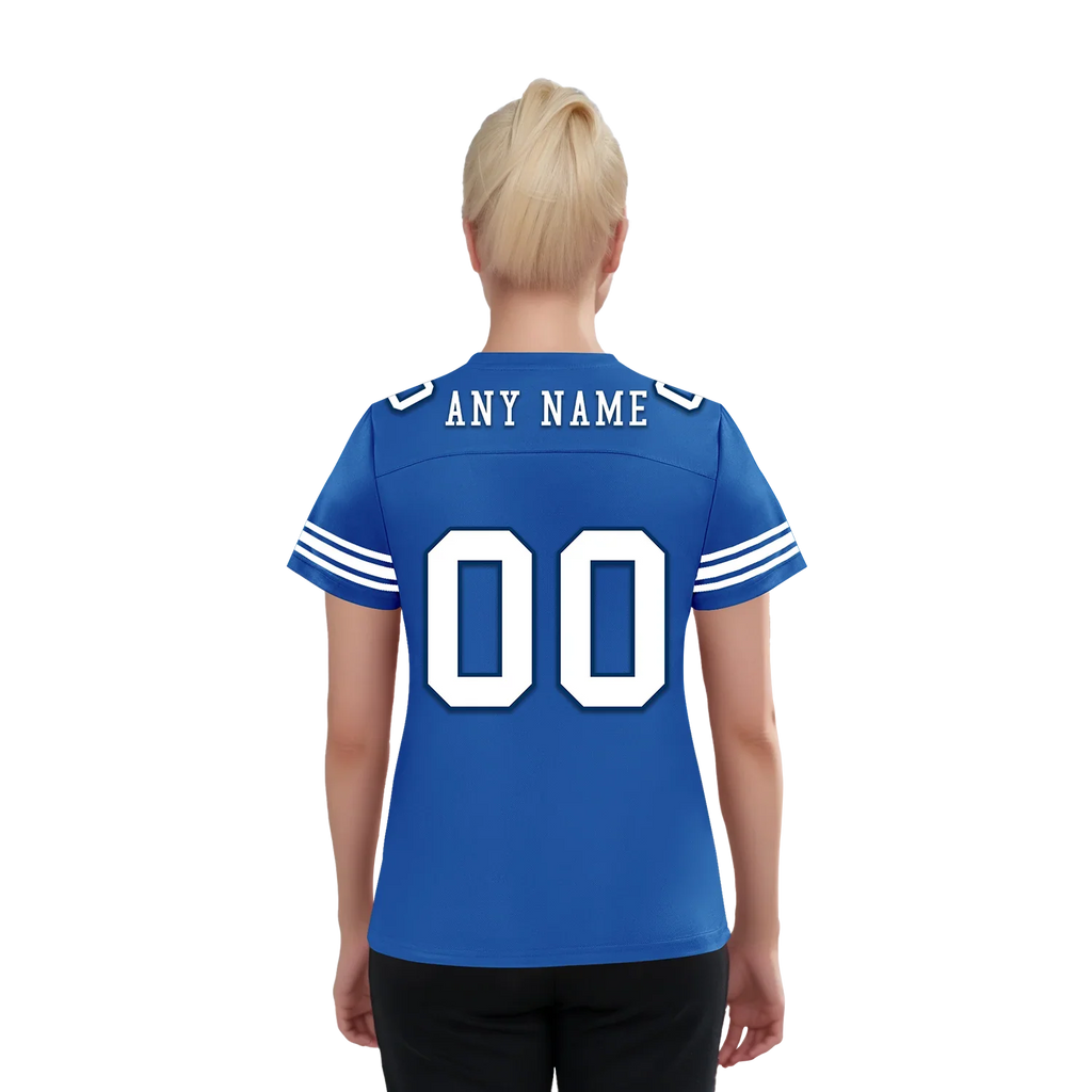 Custom Blue Classic Style Personalized Authentic Football Jersey FBJ02-bd0a700f - Coolcustomize