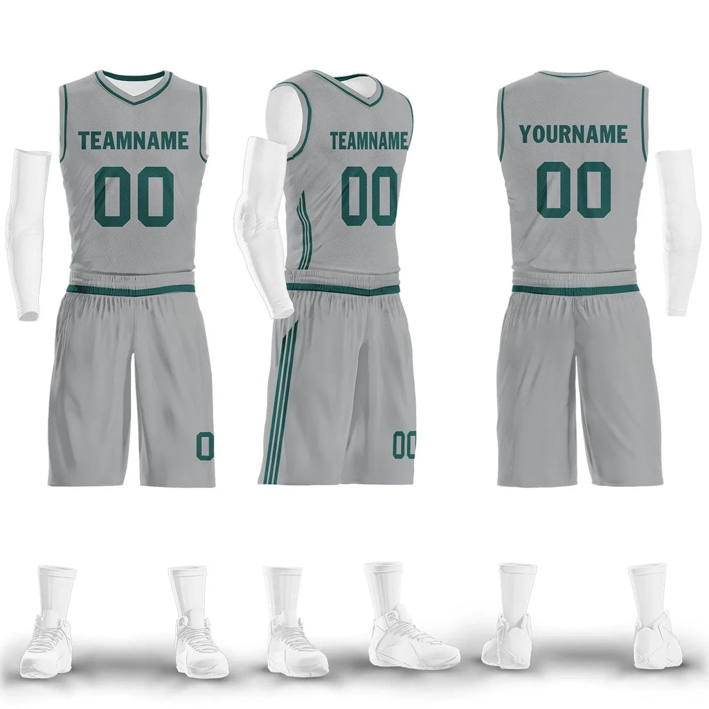 Custom Gray Classic Style Sports Uniform Basketball Jersey BBJ01-D020105-20 - Coolcustomize