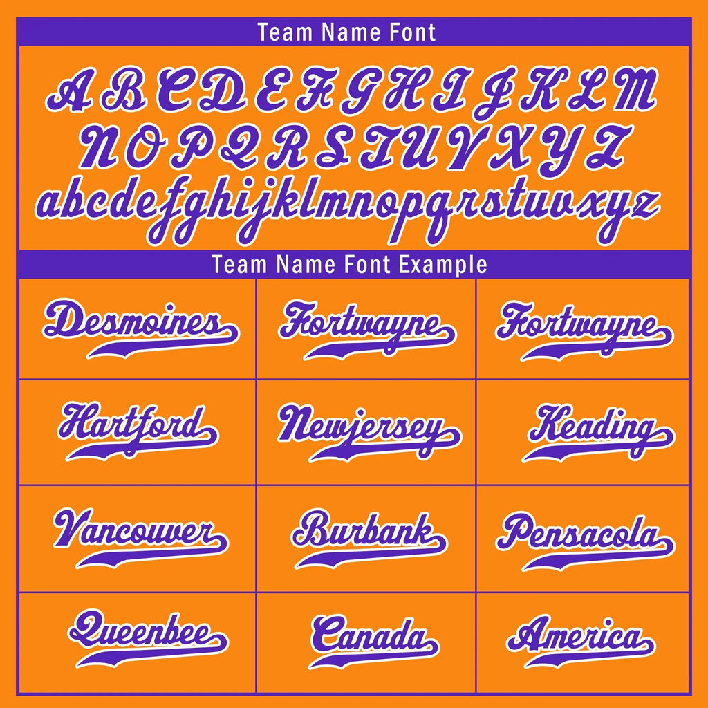 Custom Orange Classic Style Purple Personalized Authentic Baseball Jersey UN002-bd0b00d8-cb - Coolcustomize