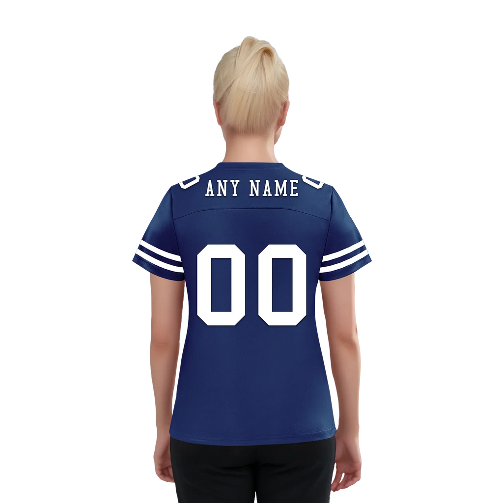 Custom Blue Classic Style Personalized Authentic Football Jersey FBJ02-bd0a70bf - Coolcustomize