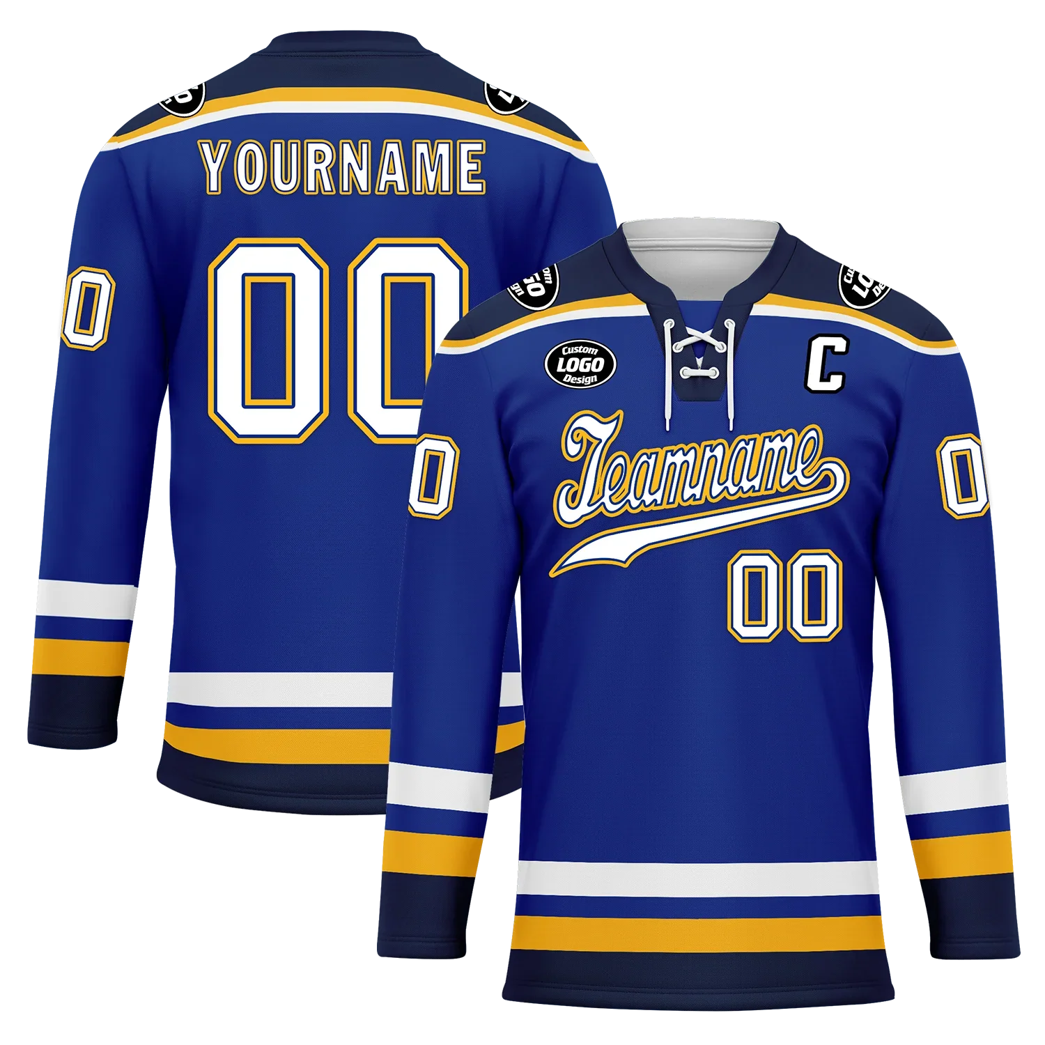 Custom Blue Personalized Hockey Jersey HCKJ01-D0a70cd - Coolcustomize