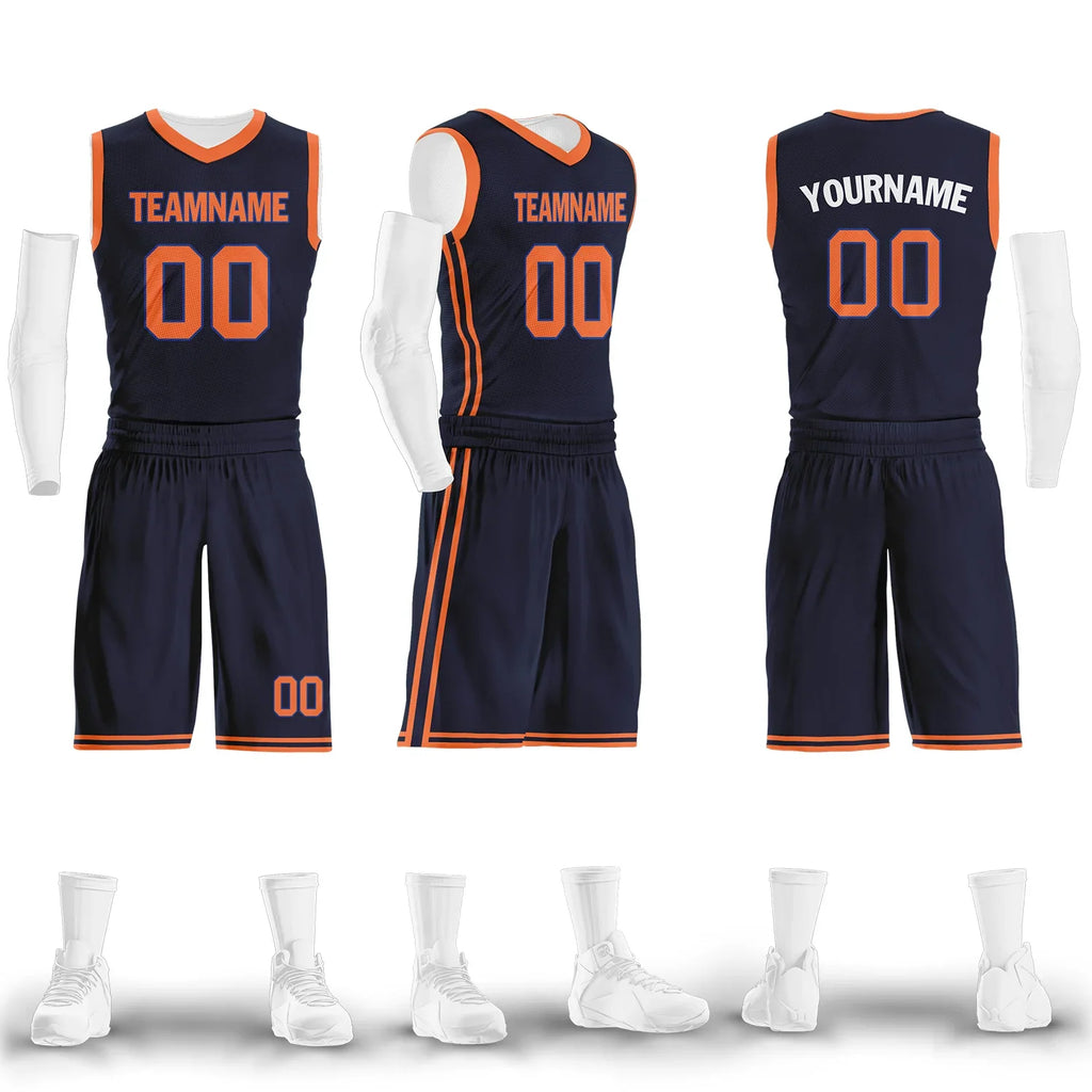 Custom Blue Orange Classic Style Sports Uniform Basketball Jersey BBJ01-bd0a70ae - Coolcustomize