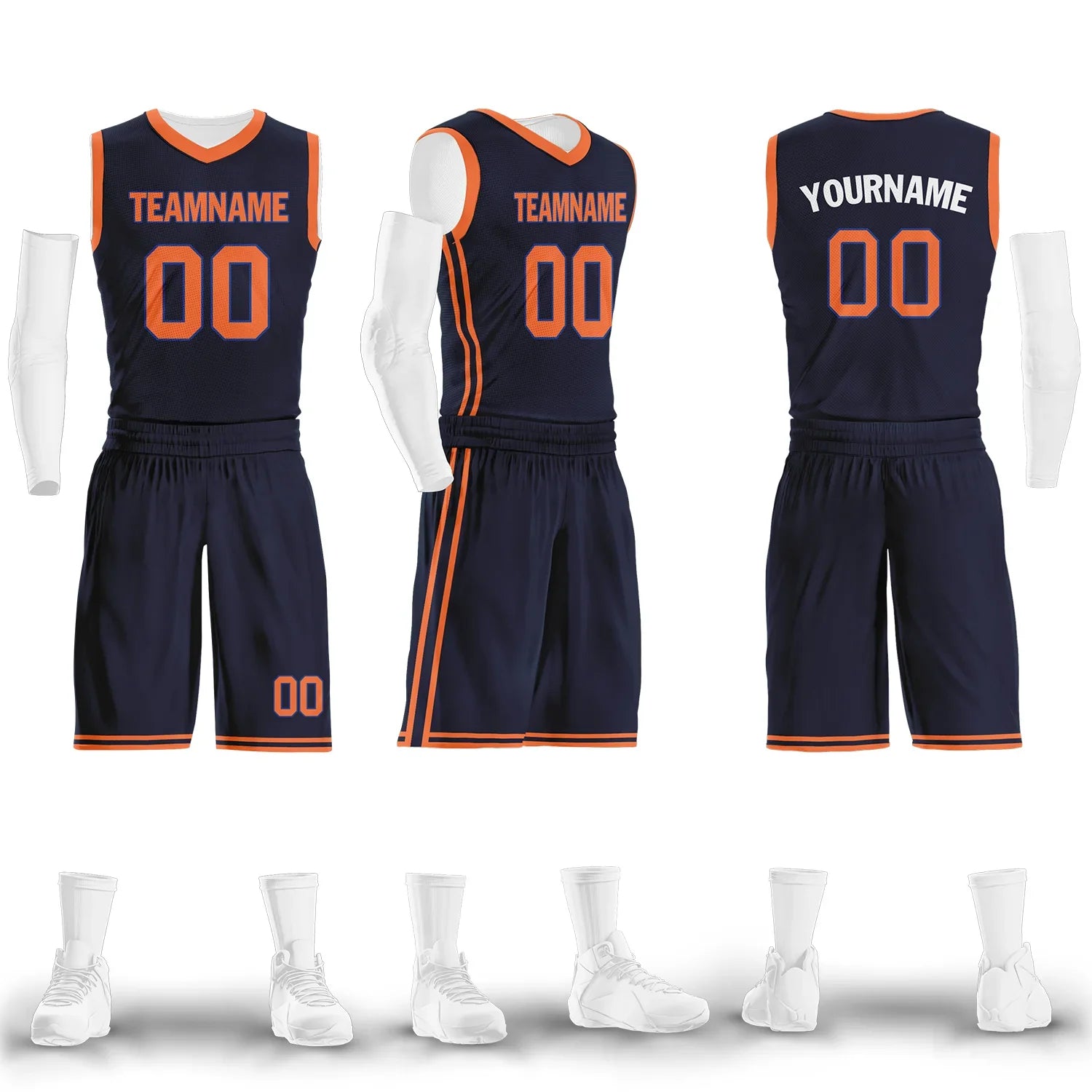 Custom Blue Orange Classic Style Sports Uniform Basketball Jersey BBJ01-bd0a70ae - Coolcustomize