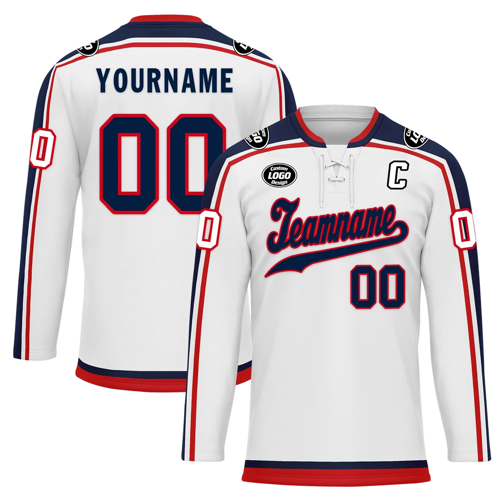 Custom White Personalized Hockey Jersey HCKJ01-D0a70fa - Coolcustomize