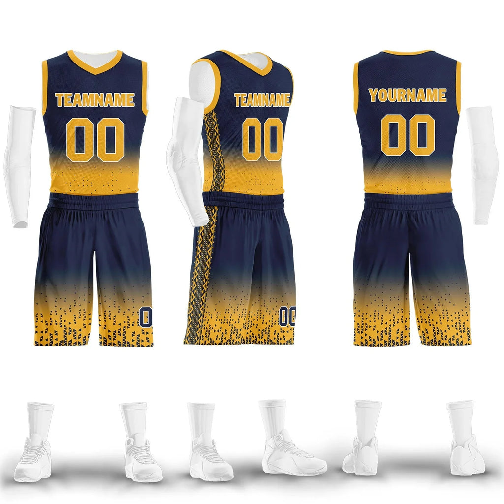 Custom Blue Yellow Fade Fashion Sports Uniform Basketball Jersey BBJ01-D020102-6 - Coolcustomize