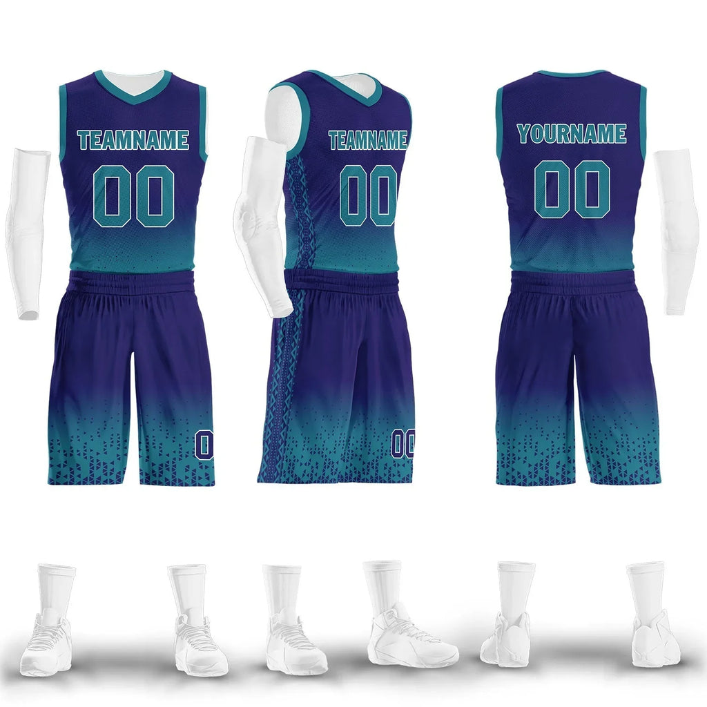 Custom Blue Fade Fashion Sports Uniform Basketball Jersey BBJ01-D020102-9 - Coolcustomize