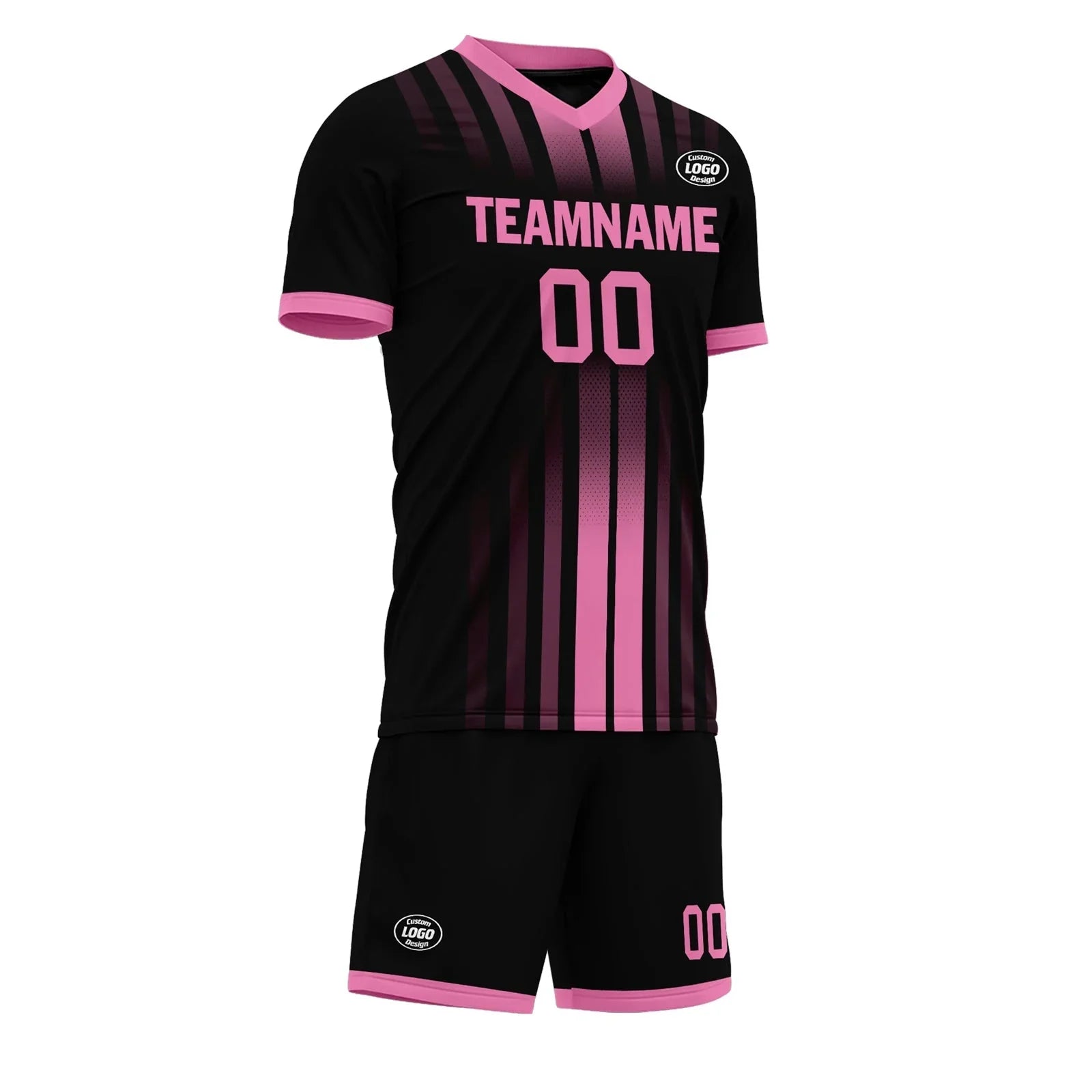 Custom Black Pink Soccer Sets Jersey Personalized SCJ101-D020131-5 - Coolcustomize