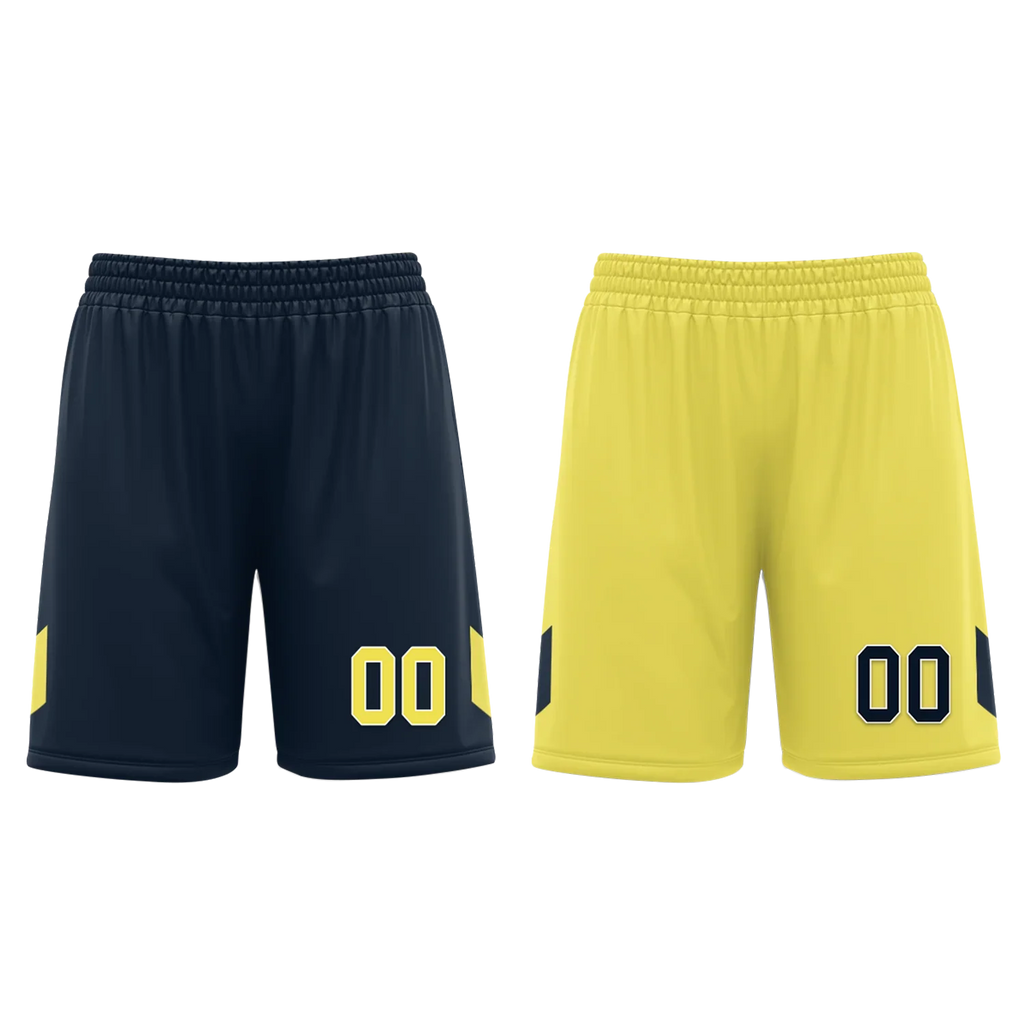 Custom Blue Yellow Classic Style Reversible Basketball Uniform Personalized Ordinary BBJR-D017059 - Coolcustomize