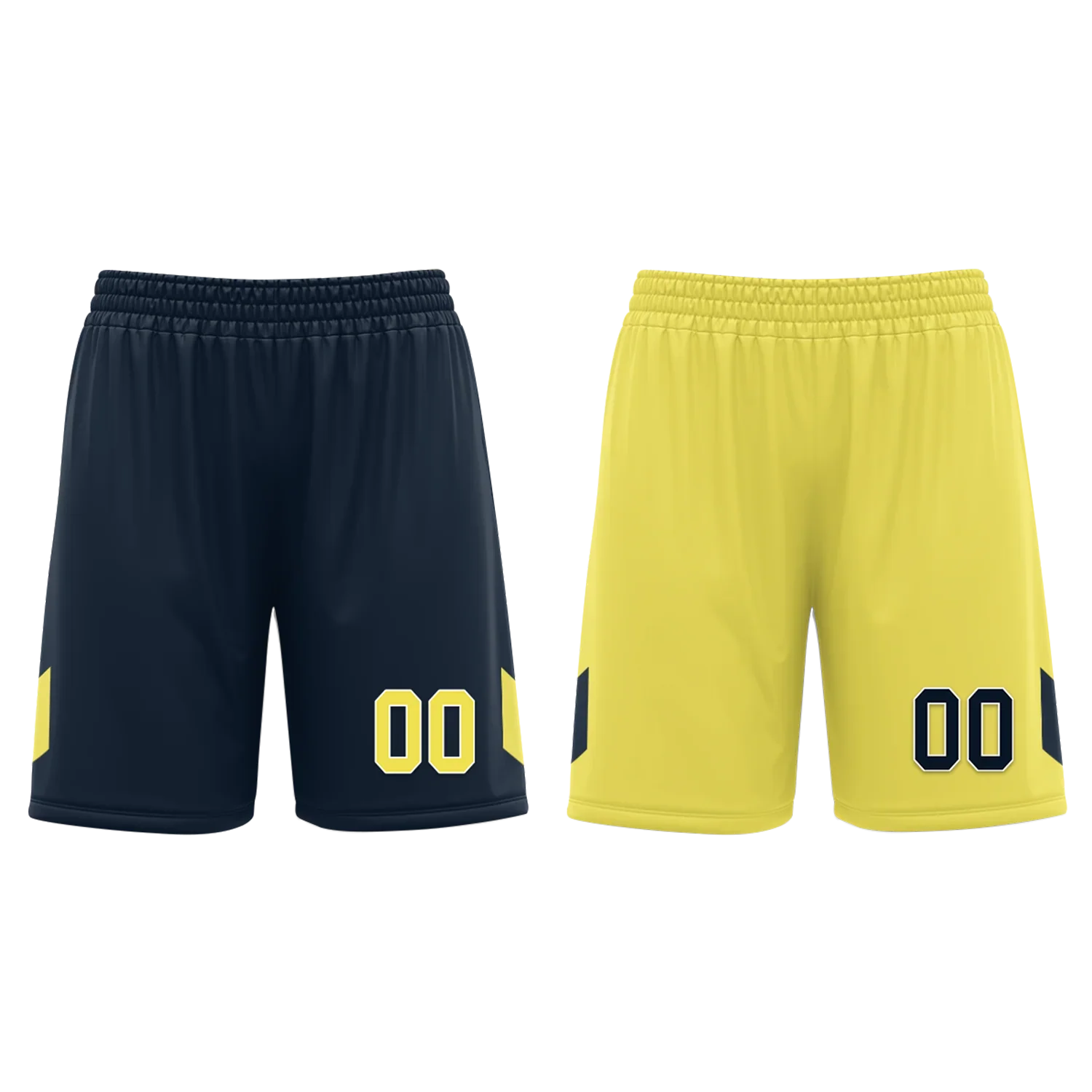 Custom Blue Yellow Classic Style Reversible Basketball Uniform Personalized Ordinary BBJR-D017059 - Coolcustomize
