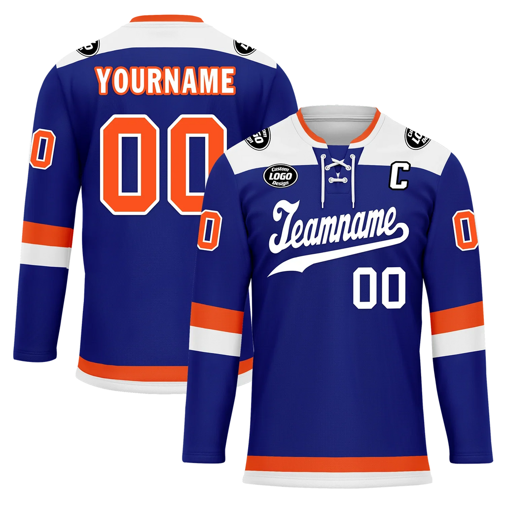 Custom Blue Orange Personalized Hockey Jersey HCKJ01-D0a700f - Coolcustomize