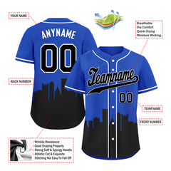 Custom Blue Black City Edition Personalized Authentic Baseball Jersey BSBJ01-D017138