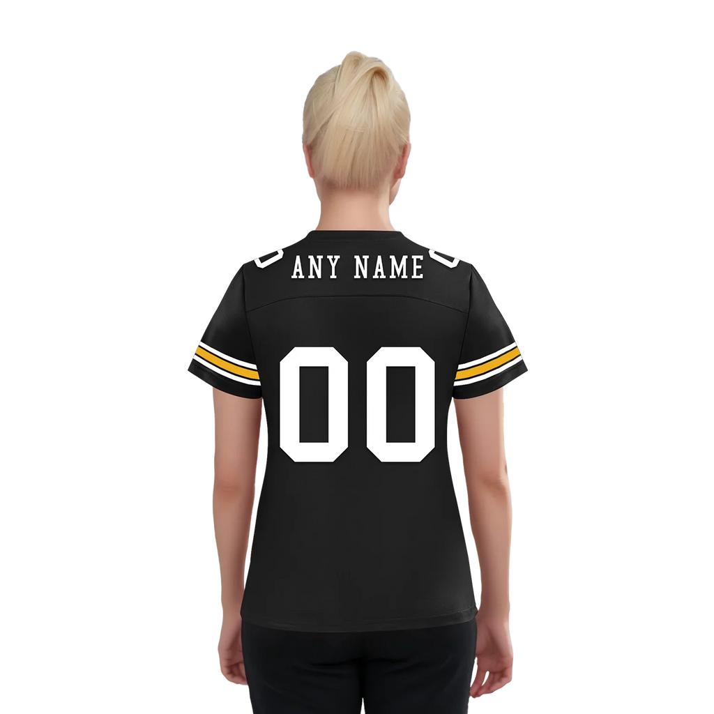 Custom Black Classic Style Personalized Authentic Football Jersey FBJ02-bd0a70a8 - Coolcustomize