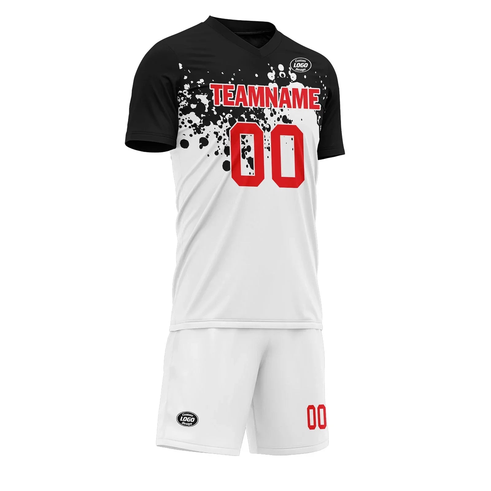 Custom Black White Soccer Sets Jersey Personalized SCJ101-D28026 - Coolcustomize