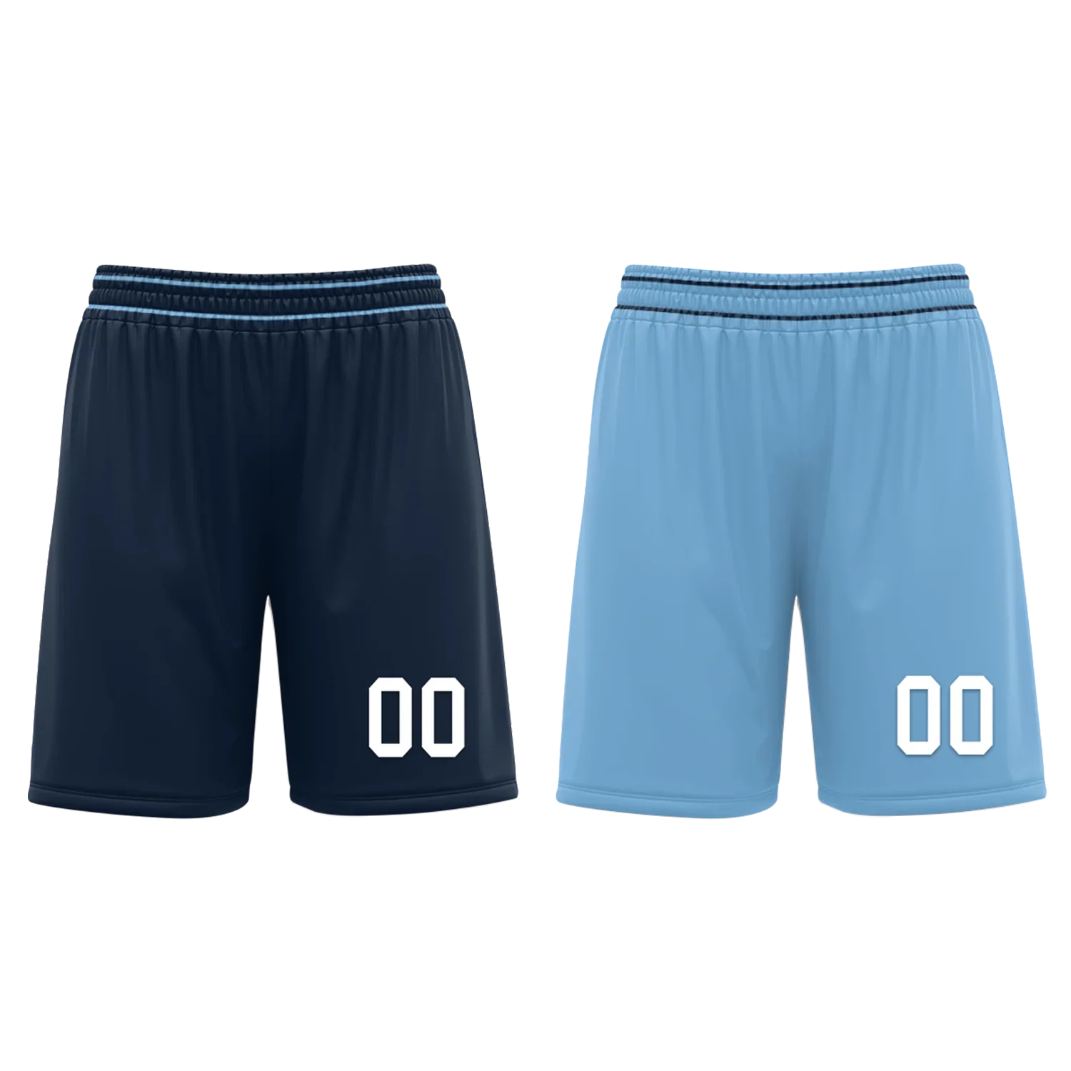 Custom Blue Classic Style Reversible Basketball Uniform Personalized COOLMAX BBJR-D017032 - Coolcustomize