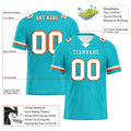 Custom Cyan Classic Style Personalized Authentic Football Jersey FBJ02-bd0a70ba - Coolcustomize