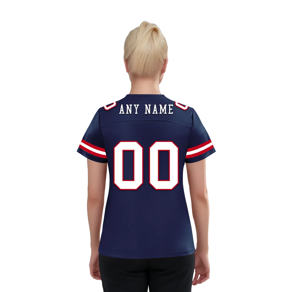 Custom Blue Classic Style Personalized Authentic Football Jersey FBJ02-bd0a70b0 - Coolcustomize