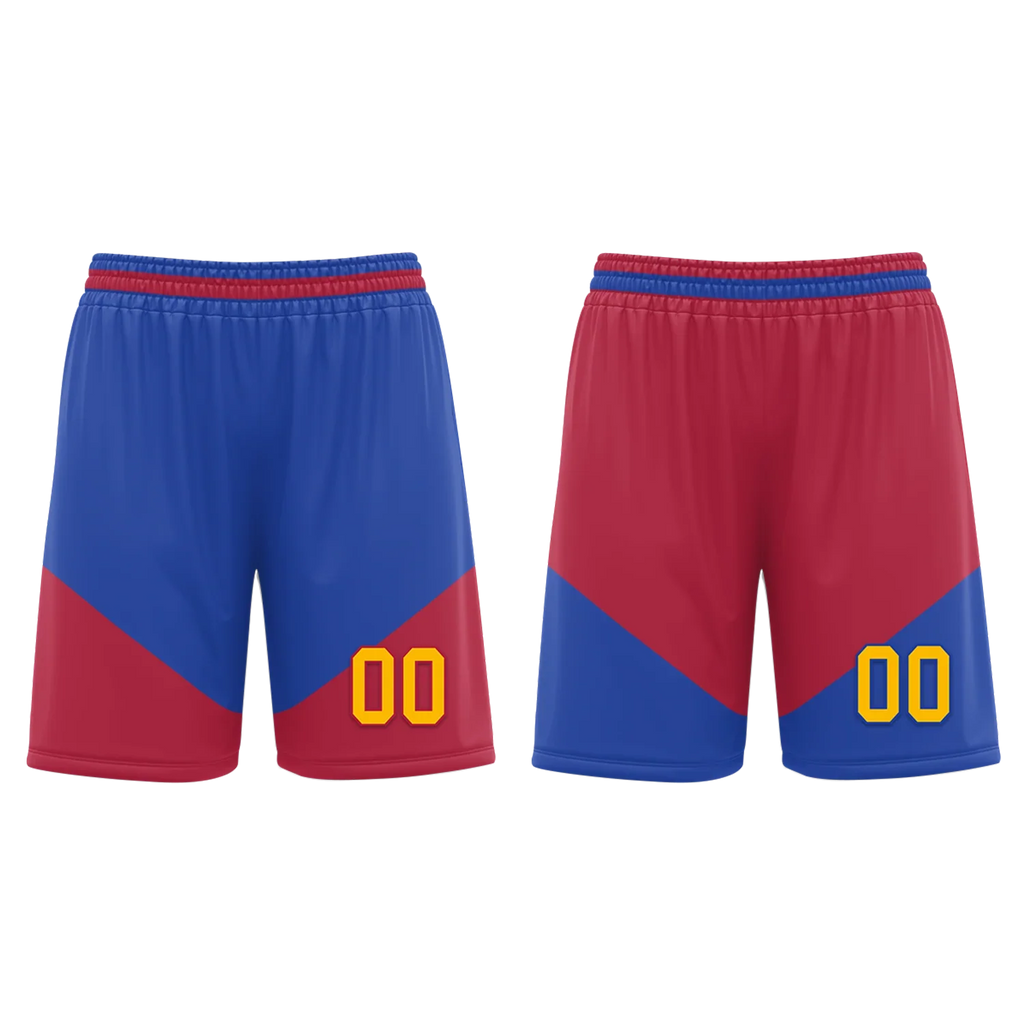Custom Blue Red Classic Style Reversible Basketball Uniform Personalized COOLMAX BBJR-D017029 - Coolcustomize