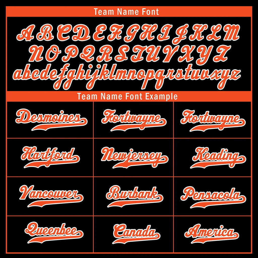 Custom Black Classic Style Orange Personalized Authentic Baseball Jersey UN002-bd0b00d8-b9 - Coolcustomize