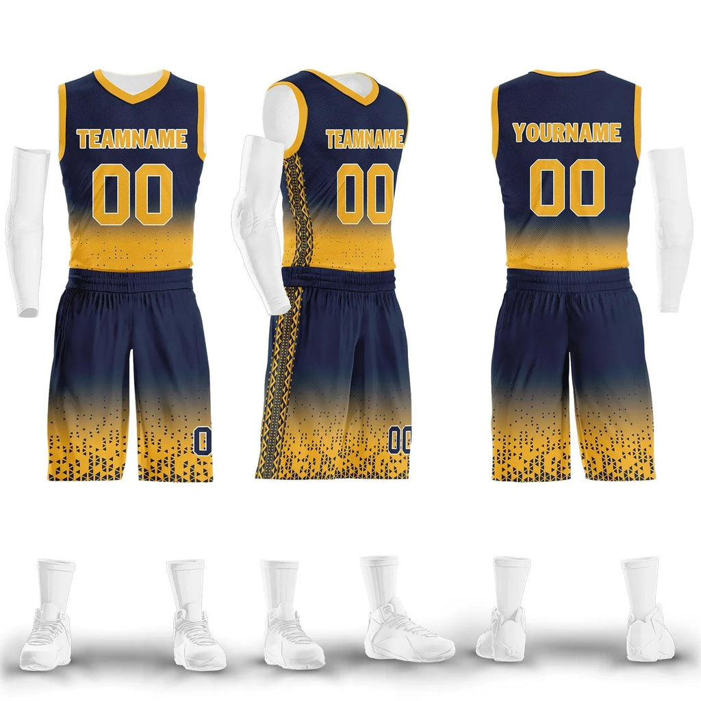 Custom Blue Yellow Fade Fashion Sports Uniform Basketball Jersey BBJ01-D020102-6 - Coolcustomize