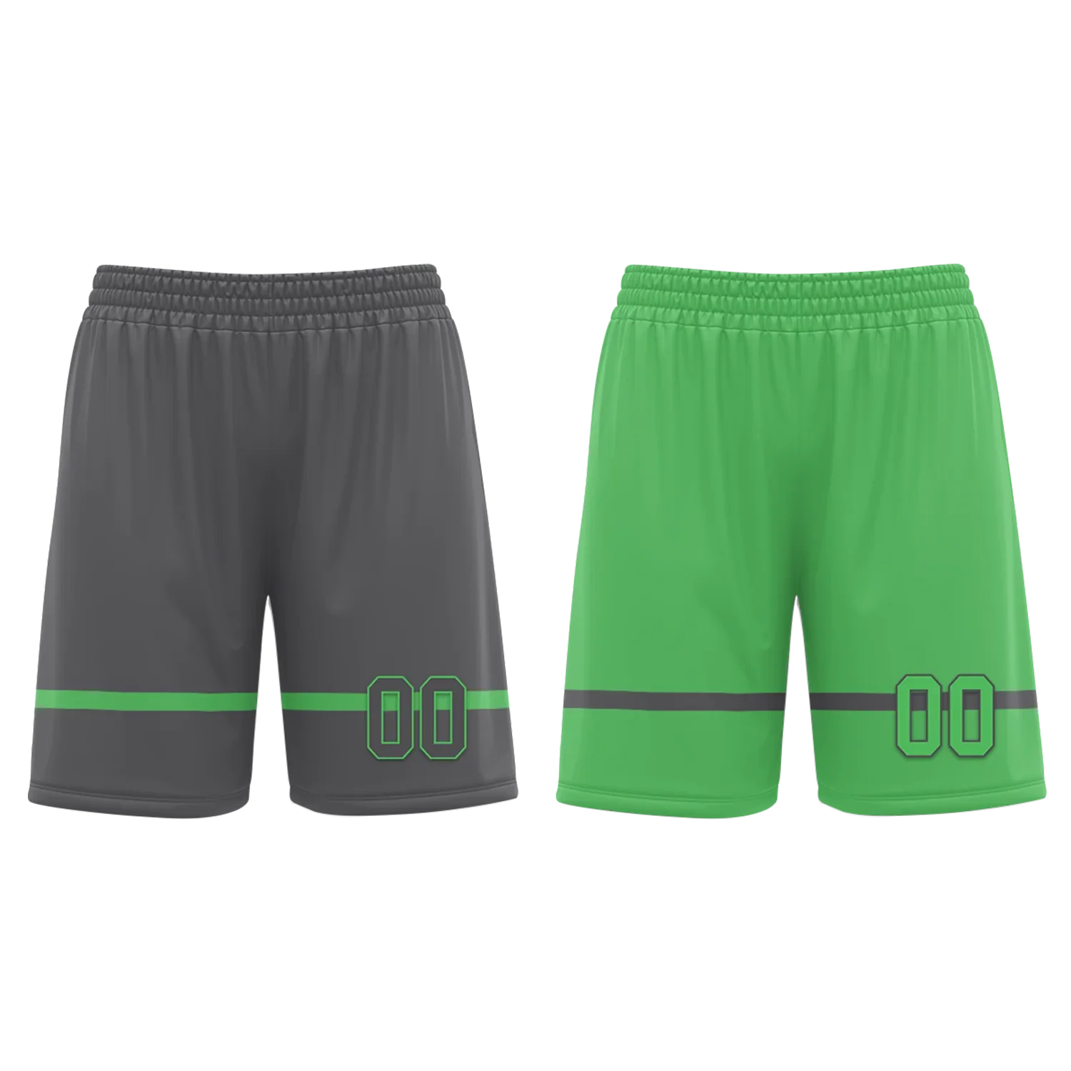 Custom Gray Green Classic Style Reversible Basketball Uniform Personalized Ordinary BBJR-D017046 - Coolcustomize