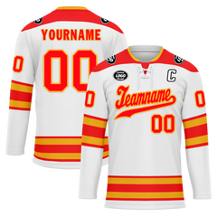 Custom White Red Personalized Hockey Jersey HCKJ01-D0a70cf