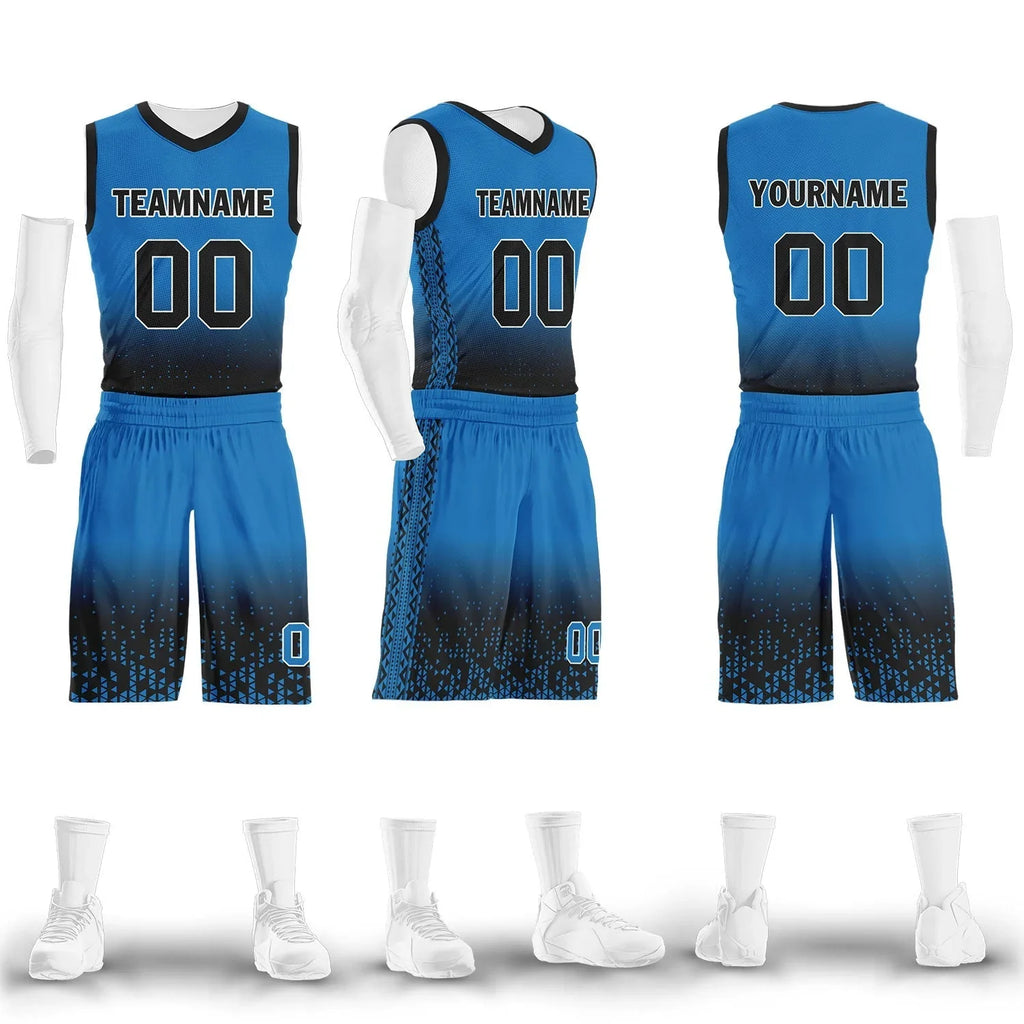 Custom Blue Black Fade Fashion Sports Uniform Basketball Jersey BBJ01-D020102-11 - Coolcustomize