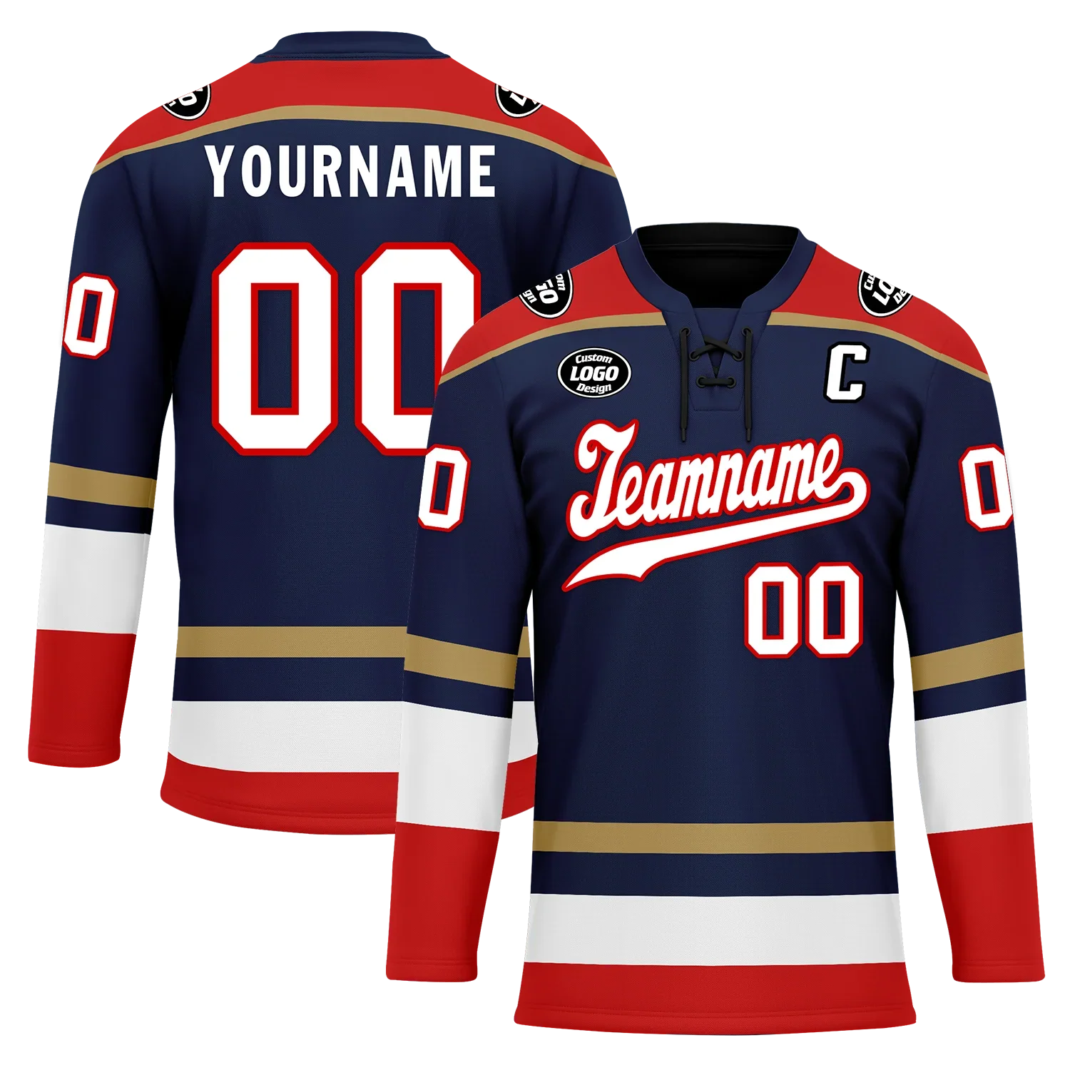 Custom Blue Red Personalized Hockey Jersey HCKJ01-D0a70af - Coolcustomize